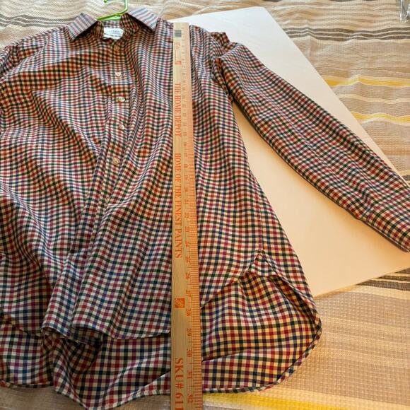 Charles Tyrwhitt Multicolored Check Button Long Sleeve Men's Size 16.5/35 Shirt - Picture 5 of 6